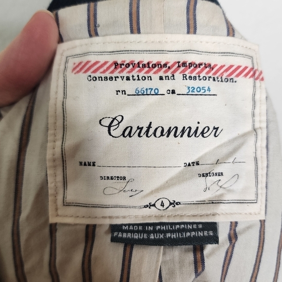 Anthropologie Cartonnier Green Plaid Wool Blend Blazer 4 - Picture 5 of 5